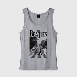 Майка женская хлопок The Beatles: Mono Abbey Road, цвет: меланж