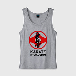 Майка женская хлопок Karate Kyokushin, цвет: меланж