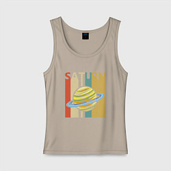 Майка женская хлопок Сатурн, цвет: миндальный