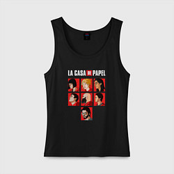 Майка женская хлопок БУМАЖНЫЙ ДОМ, цвет: черный