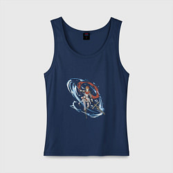 Майка женская хлопок Тарталья, цвет: тёмно-синий