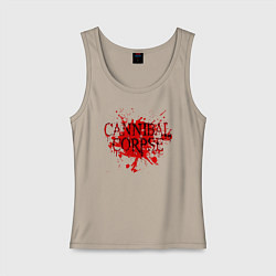 Майка женская хлопок Cannibal Corpse, цвет: миндальный