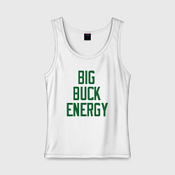 Майка женская хлопок Big Buck Energy, цвет: белый