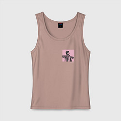 Майка женская хлопок EUPHORIA BTS PINK Edition, цвет: пыльно-розовый