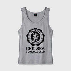 Майка женская хлопок Chelsea FC: Emblem, цвет: меланж