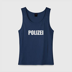 Женская майка POLIZEI Полиция Надпись Белая