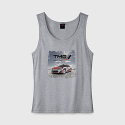 Майка женская хлопок Toyota TMG Racing Team Germany, цвет: меланж