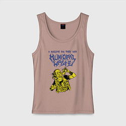 Майка женская хлопок Nuclear keg party with Municipal Waste, цвет: пыльно-розовый