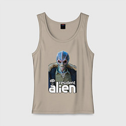 Женская майка Resident alien
