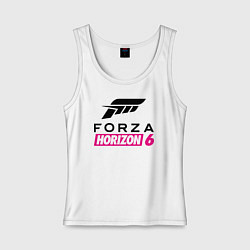 Майка женская хлопок Forza Horizon 6 logo, цвет: белый