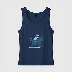 Женская майка Путешествие на коте