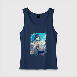 Майка женская хлопок Добрая Хина, цвет: тёмно-синий