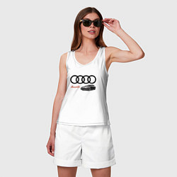 Майка женская хлопок Audi Prestige, цвет: белый — фото 2