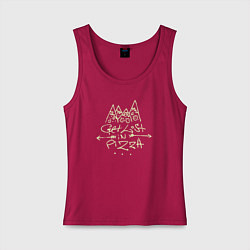 Майка женская хлопок Затерянные в Пицце, цвет: маджента