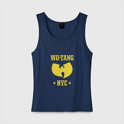 Майка женская хлопок Wu тang NYC, цвет: тёмно-синий