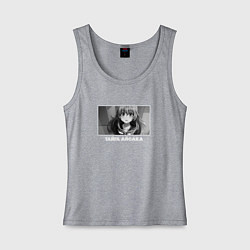 Майка женская хлопок Удивлённая Тайга Айсака, цвет: меланж