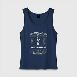 Майка женская хлопок Tottenham - FC 1, цвет: тёмно-синий