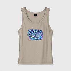 Майка женская хлопок Истинный дракон арт О моём перерождении в слизь, цвет: миндальный