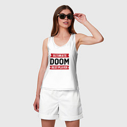 Майка женская хлопок Doom Ultimate, цвет: белый — фото 2