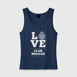 Майка женская хлопок Club Brugge Love Classic, цвет: тёмно-синий
