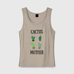 Женская майка Cactus Mother, Мать кактусов