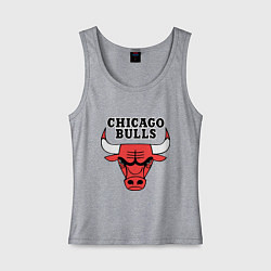 Майка женская хлопок Chicago Bulls, цвет: меланж