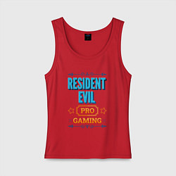 Майка женская хлопок Игра Resident Evil pro gaming, цвет: красный