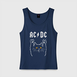 Женская майка AC DC rock cat