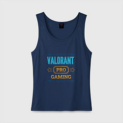 Майка женская хлопок Игра Valorant pro gaming, цвет: тёмно-синий