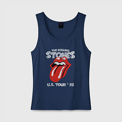 Майка женская хлопок The Rolling Stones 78, цвет: тёмно-синий