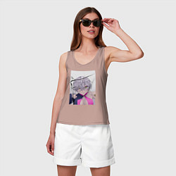 Майка женская хлопок Ад - Такт Опус Судьба, цвет: пыльно-розовый — фото 2