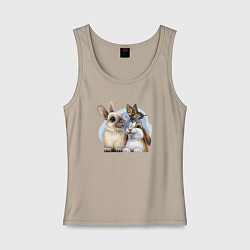 Женская майка Влюбленные кролики