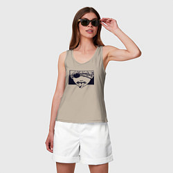 Майка женская хлопок Дерзкий Дэндзи, цвет: миндальный — фото 2