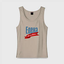 Майка женская хлопок Елена - limited edition, цвет: миндальный