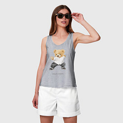 Майка женская хлопок Kung fu master, цвет: меланж — фото 2