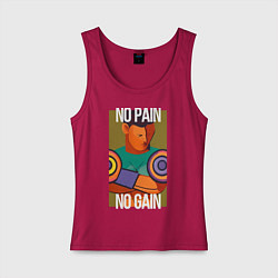 Женская майка No pain no gain casual art