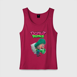 Майка женская хлопок Слипи, цвет: маджента