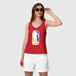 Майка женская хлопок NBA Kobe Bryant, цвет: красный — фото 2