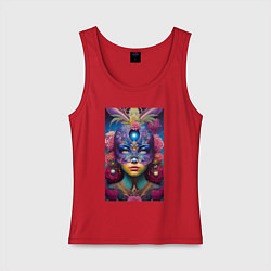 Женская майка Девушка в маскарадной маске - нейросеть