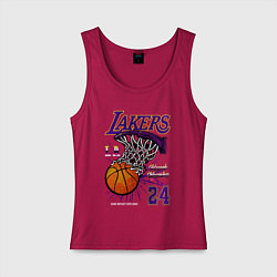 Майка женская хлопок LA Lakers Kobe, цвет: маджента