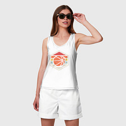 Майка женская хлопок Basket Baller, цвет: белый — фото 2