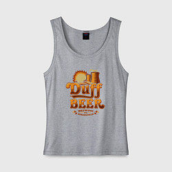 Майка женская хлопок Duff beer brewing, цвет: меланж