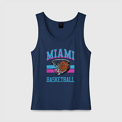 Майка женская хлопок Basket Miami, цвет: тёмно-синий