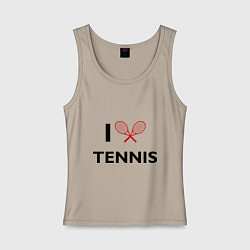 Женская майка I Love Tennis