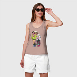 Майка женская хлопок Inkling girl, цвет: пыльно-розовый — фото 2