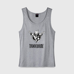 Майка женская хлопок Thunderdome v 2, цвет: меланж