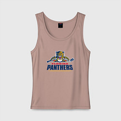 Майка женская хлопок Florida panthers - hockey team, цвет: пыльно-розовый