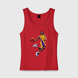 Майка женская хлопок Kobe Bryant dunk, цвет: красный