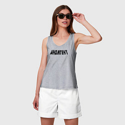 Майка женская хлопок Иноагент, цвет: меланж — фото 2