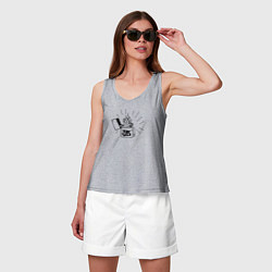 Майка женская хлопок Зажигалка Fire Walk из Life is Strange, цвет: меланж — фото 2